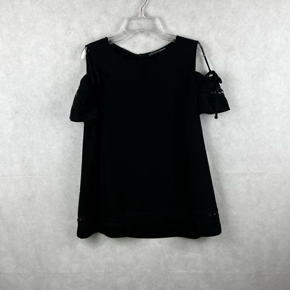 Off the Shoulder Black Lace Top